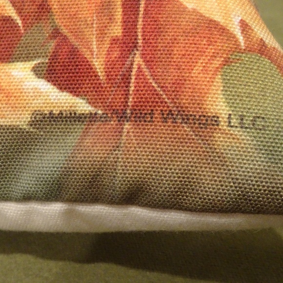 Danbury Mint Millette Wild Wings Blue Jay Bird Fall Decorative Accent Pillow - Picture 4 of 6